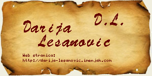 Darija Lešanović vizit kartica
